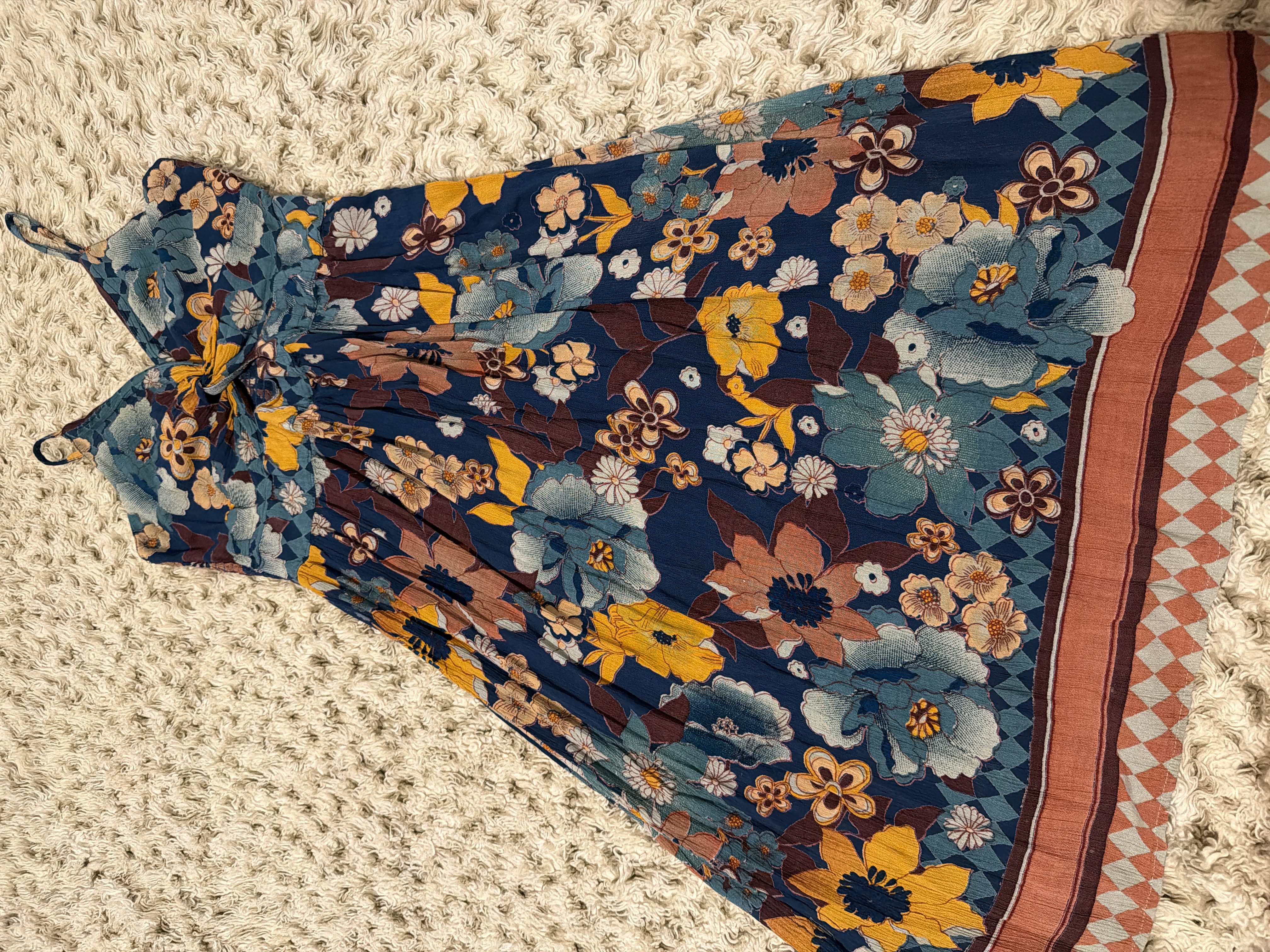 Blue floral dress